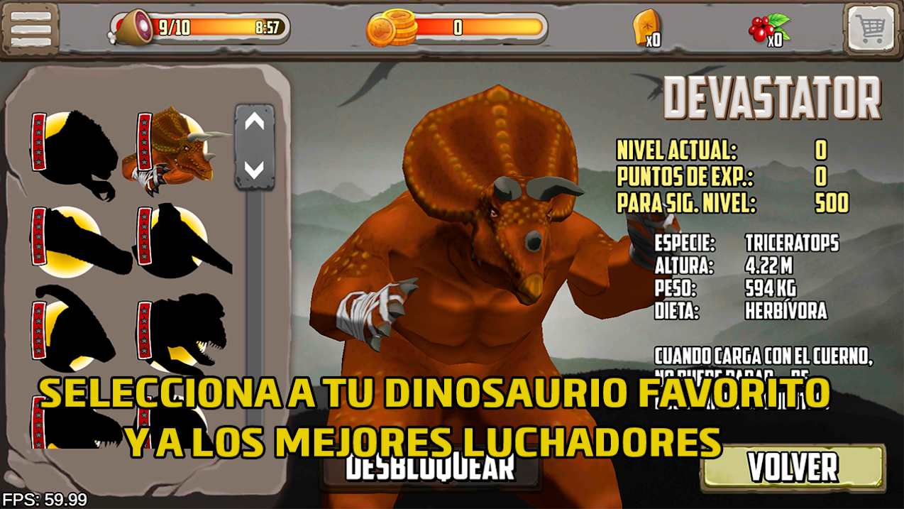 Peleas de dinosaurios – Juego de lucha gratis