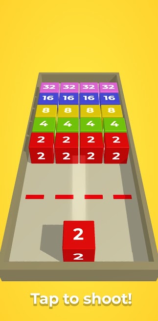 Chain Cube: juego de fusión 3D de 2048