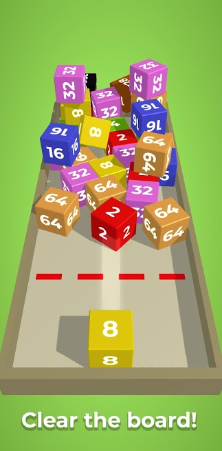 Chain Cube: juego de fusión 3D de 2048