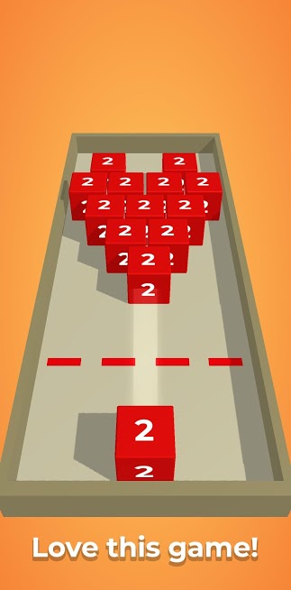 Chain Cube: juego de fusión 3D de 2048