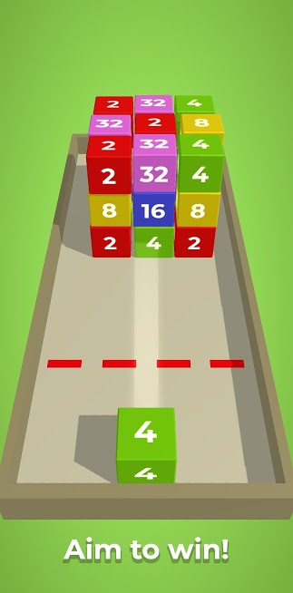 Chain Cube: juego de fusión 3D de 2048